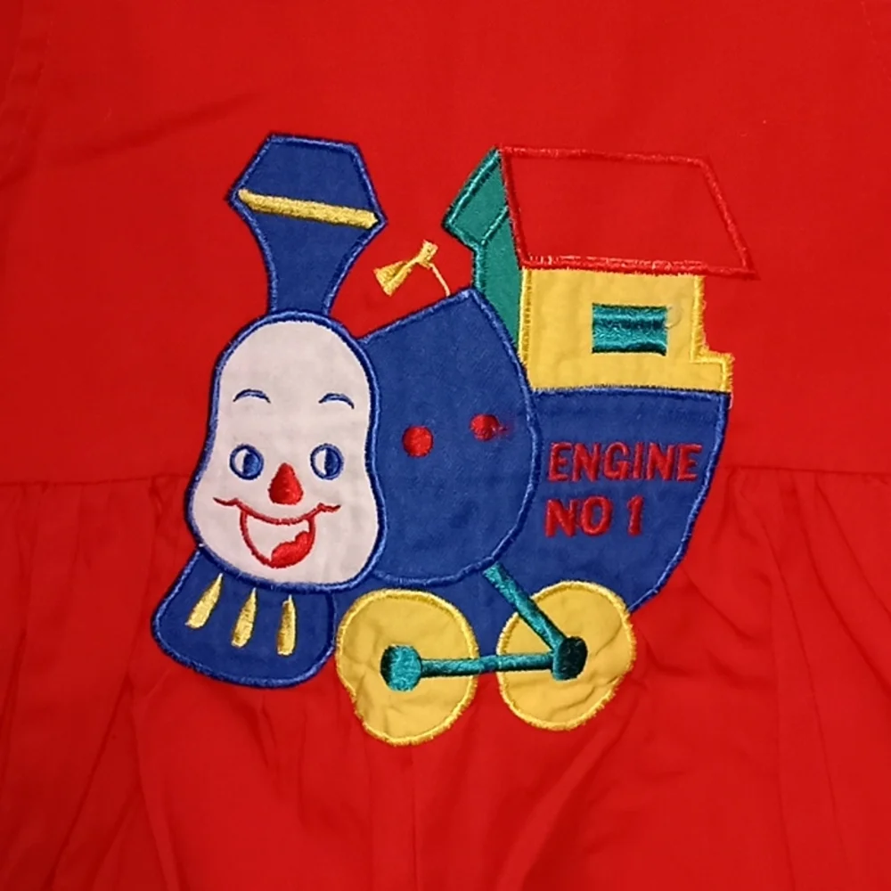 Vintage Train Engine #1 Overalls w/Bib Size 24 Months